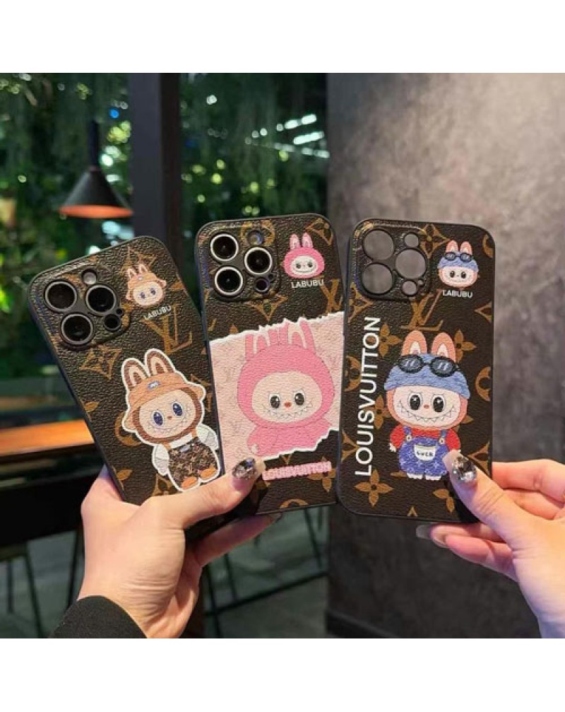 ルイヴィトン iphone16 pro max保護ケースかわいいLABUBUコラボiphone15 proケースブランドアイフォン14プロケースiPhone13/12 proケース全面保護耐摩擦耐久性よい