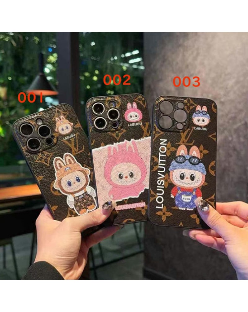 ルイヴィトン iphone16 pro max保護ケースかわいいLABUBUコラボiphone15 proケースブランドアイフォン14プロケースiPhone13/12 proケース全面保護耐摩擦耐久性よい