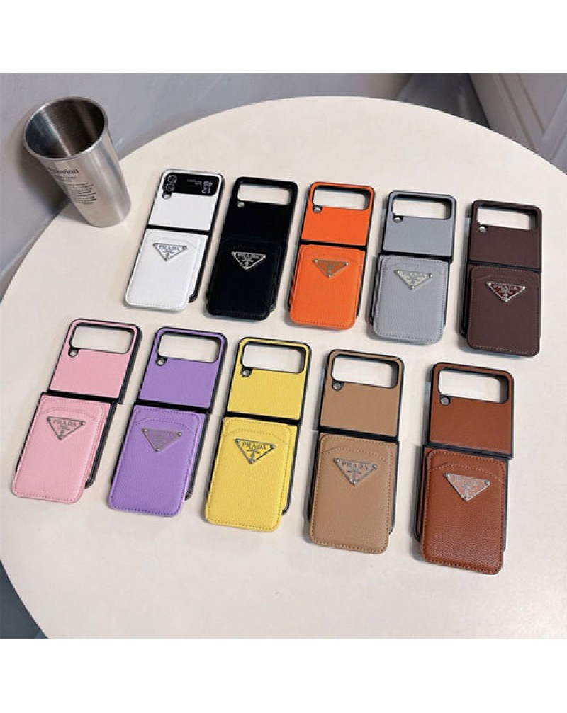 プラダ galaxy z flip6/z flip5ケースカード入れマグネット式取り付け便利ギャラクシーz fold6/z fold5 4世代ケースシンプル人気メンズレディース兼用