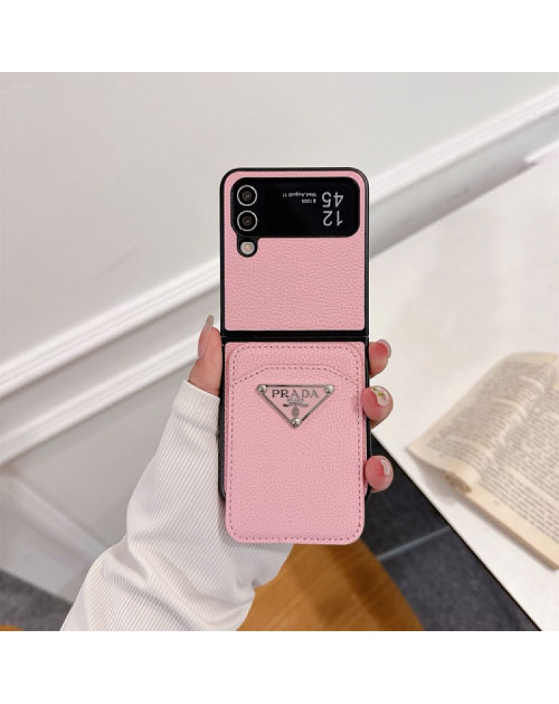 プラダ galaxy z flip6/z flip5ケースカード入れマグネット式取り付け便利ギャラクシーz fold6/z fold5 4世代ケースシンプル人気メンズレディース兼用