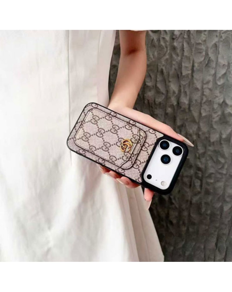 グッチ iphone17 pro maxケースカード入れアイフォン17プロケースGUCCI iphone17 AIRケースオシャレ経典アイフォン16プロケースiphone15 14 13 pro携帯カバーレザー耐衝撃性
