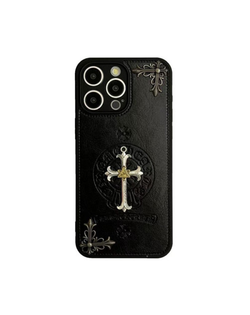 クロムハーツ iphone17 pro/17 air保護ケース潮流人気iphone16 15 pro maxケースchrome hearts iphone14 13 12プロ携帯カバーハンドチェーン付き大人気
