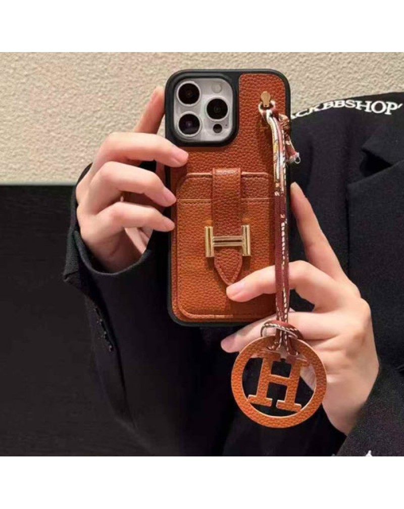 エルメス iphone17 pro max/17 airケースカード入れアイフォン16プロケースオシャレiphone15 14 13 proスマホケースシンプル高級アイフォン16 pro/12 proケースメンズレディース向けレザー製携帯カバー