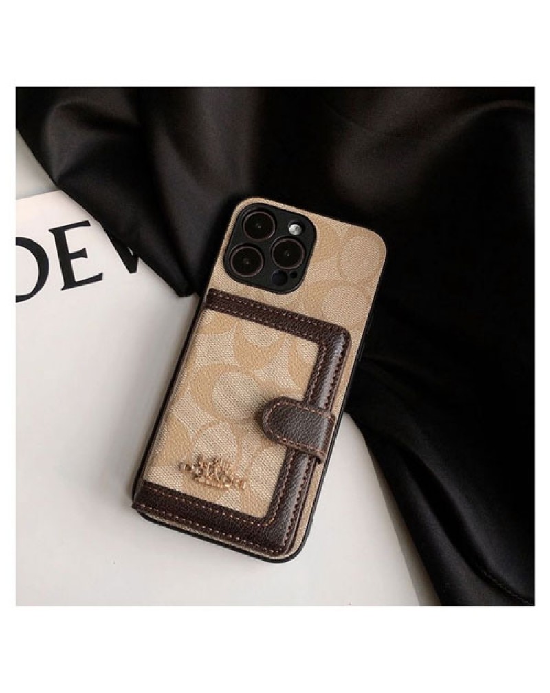 コーチ iphone17 pro/air/17 pro maxケースカード収納coach iphone16 15 14 pro max携帯電話ケースショルダー掛けオシャレ欧米風アイフォン13 12プロケース男女兼用