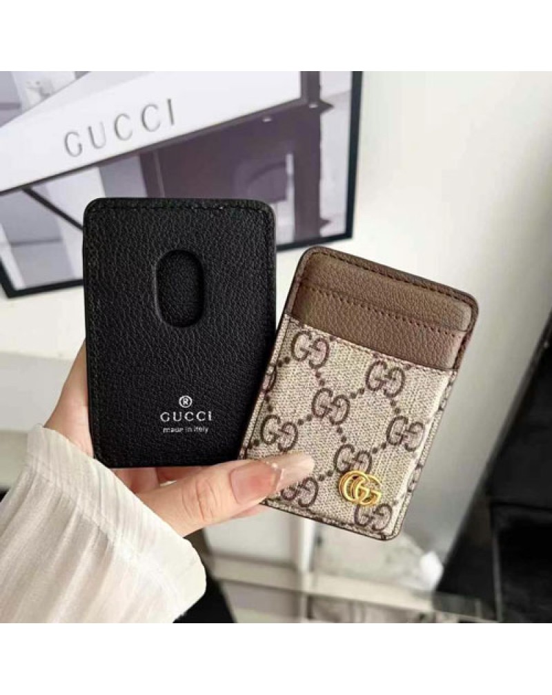 グッチ カードケースマグネット式取り付け便利携帯電話カード収納ケースオシャレ人気