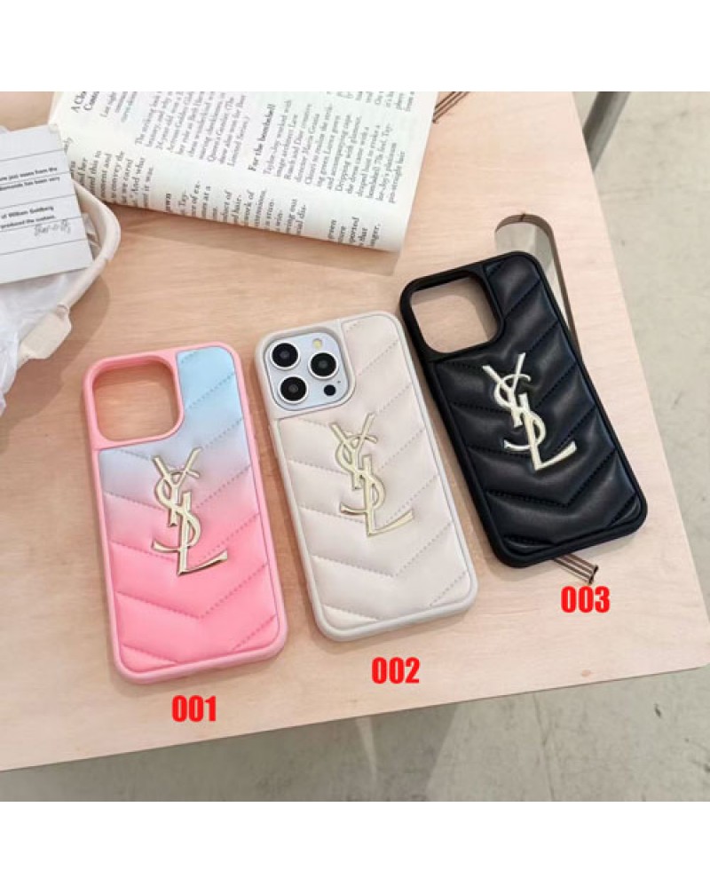 YSL iPhone17 pro maxケースサンローランアイフォン16プロケースオシャレ人気iphone 16 15 14 13 pro max携帯カバースタイリッシュ高級感レザー耐摩擦