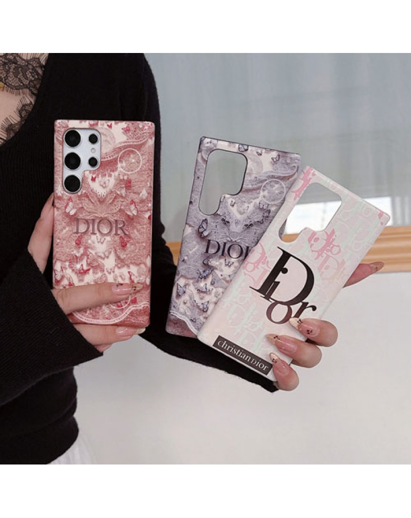 ディオール ギャラクシーs25ウルトラケースブランドgalaxy s24 ultraカバーdior samsung galaxy s23 s22 ultraケースオシャレ花柄 大人気ファッション感薄軽いジャケット型
