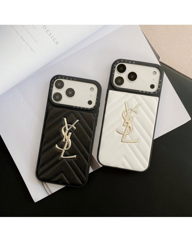 サンローラン iphone17/17 pro maxケースオシャレYSL iphone16 pro/15 proケース男女向け人気アイフォン14プロケース ブランド iphone13 pro/12 pro max携帯カバーPUレザー高級感