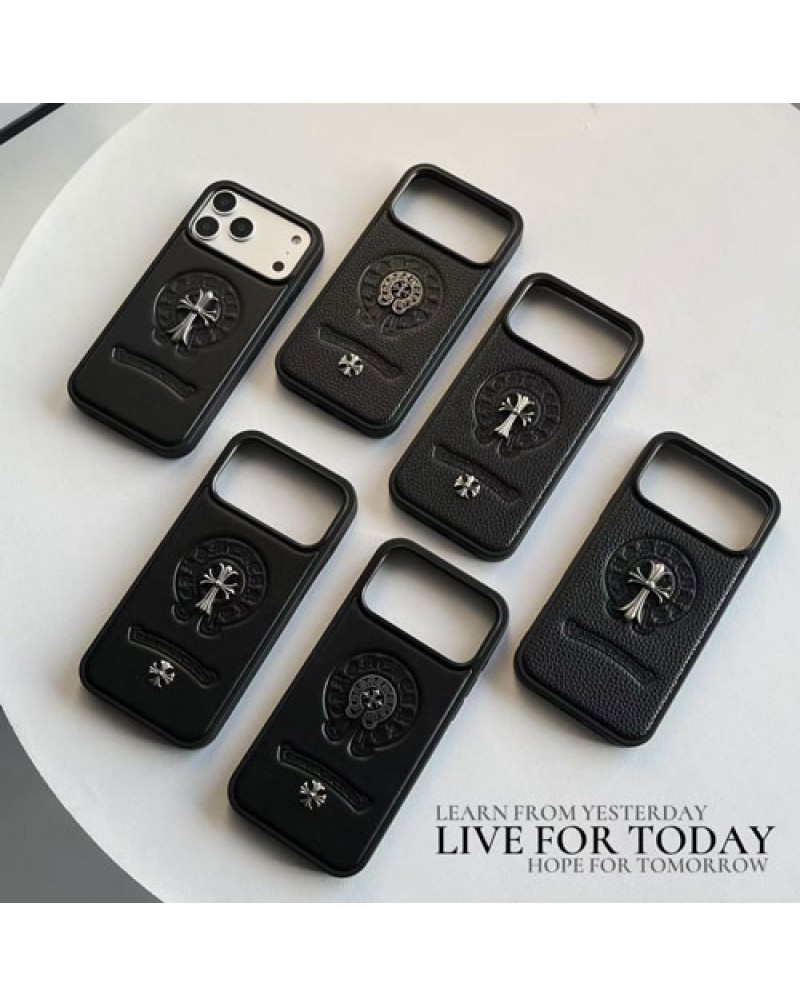 クロムハーツ iphone 17/17 pro max保護ケース個性潮流アイフォン17プロケース chrome hearts iphone16 pro/15 pro maxケース人気iphone14/13 proカバー