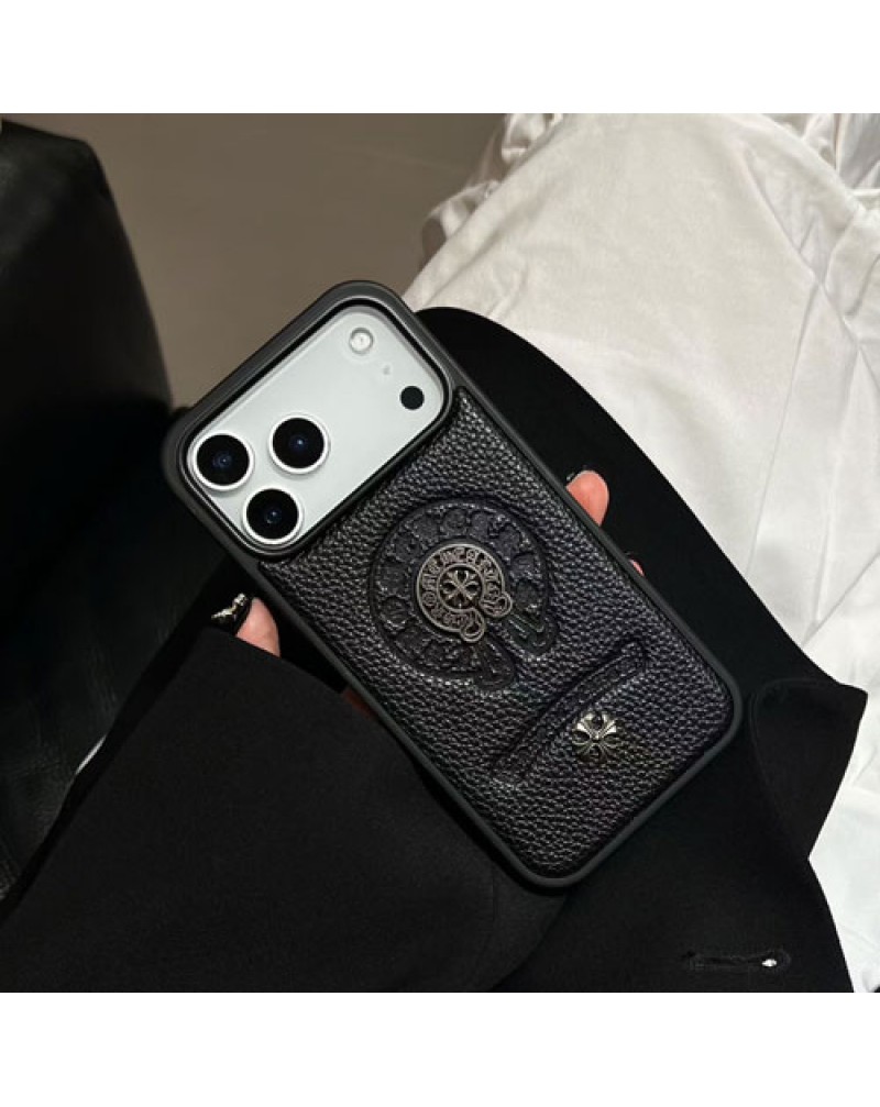 クロムハーツ iphone 17/17 pro max保護ケース個性潮流アイフォン17プロケース chrome hearts iphone16 pro/15 pro maxケース人気iphone14/13 proカバー