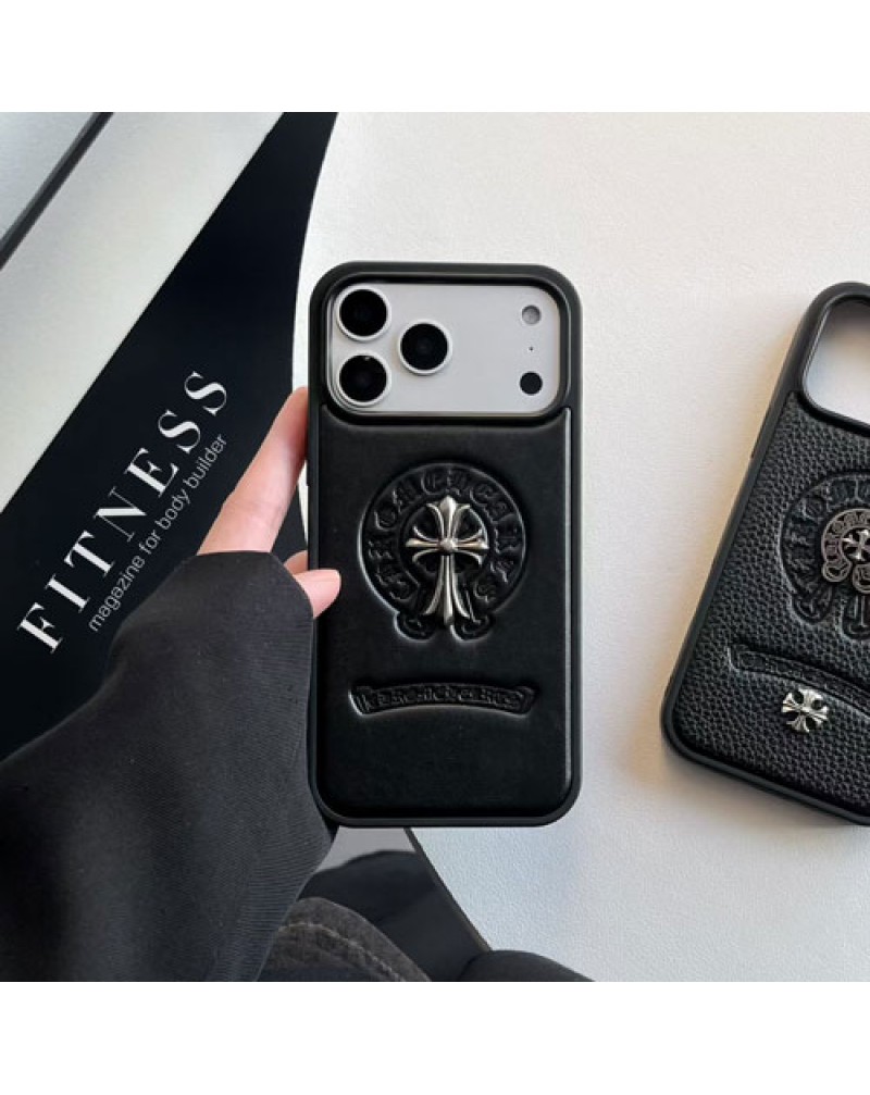 クロムハーツ iphone 17/17 pro max保護ケース個性潮流アイフォン17プロケース chrome hearts iphone16 pro/15 pro maxケース人気iphone14/13 proカバー