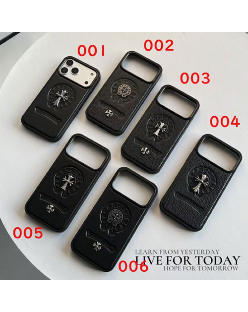 クロムハーツ iphone 17/17 pro max保護ケース個性潮流アイフォン17プロケース chrome hearts iphone16 pro/15 pro maxケース人気iphone14/13 proカバー