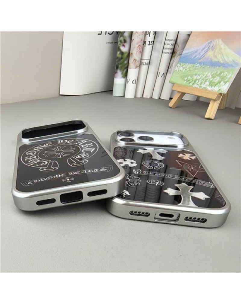 クロムハーツ iphone 17 pro max保護ケース潮流アイフォン16プロケースブランド chrome hearts iphone15 pro/14 pro/13保護ケースオシャレ