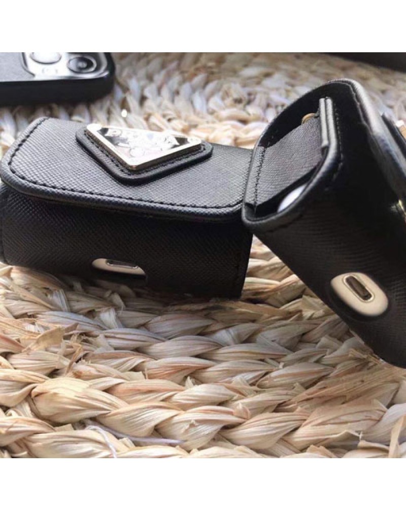 プラダ airpods pro3ケースブランドエアーポッズプロ2ケースprada airpods pro/3世代/2世代ケースフック付き持ち運び便利全面保護