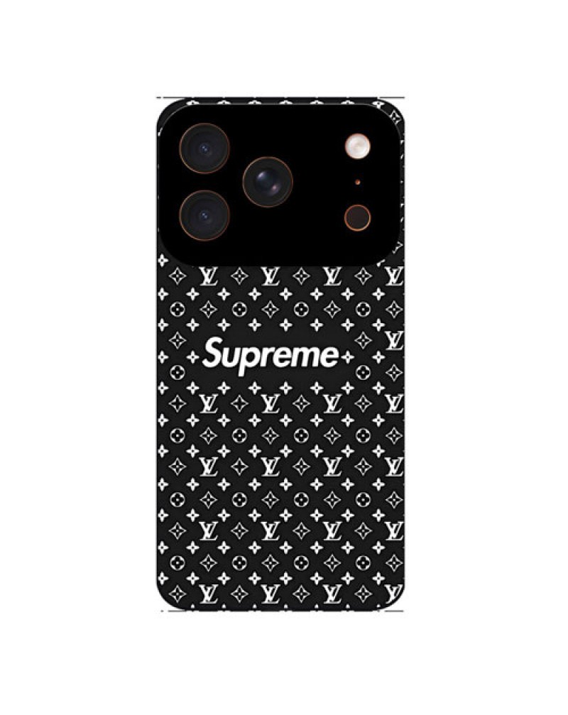 シュプリームヴィトンコラボ iphone 17 pro/16 pro maxケース潮流アイフォン15プロ/14 pro/13 pro携帯カバー 人気supreme vuitton galaxy s25/s24/s23 ultraスマホケースガラス表面シリコン2種類選択
