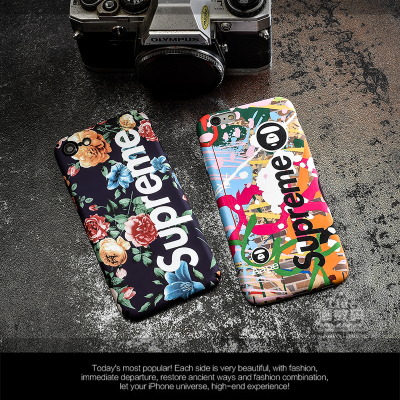 iphone xs/x plusケースシュプリーム x Aapeコラボ