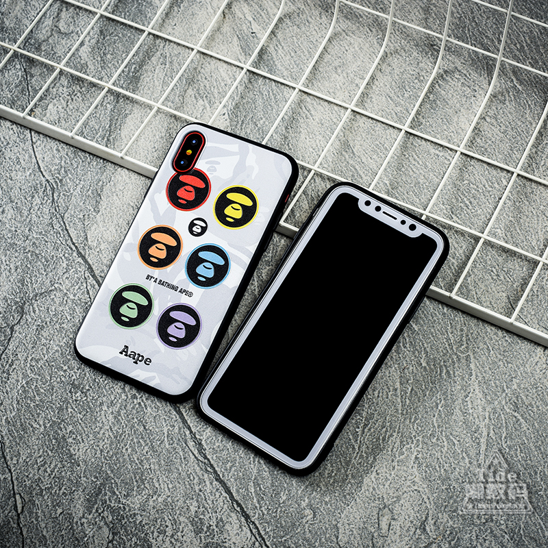 潮流ブランド iphone x/8ケース エーエイプ