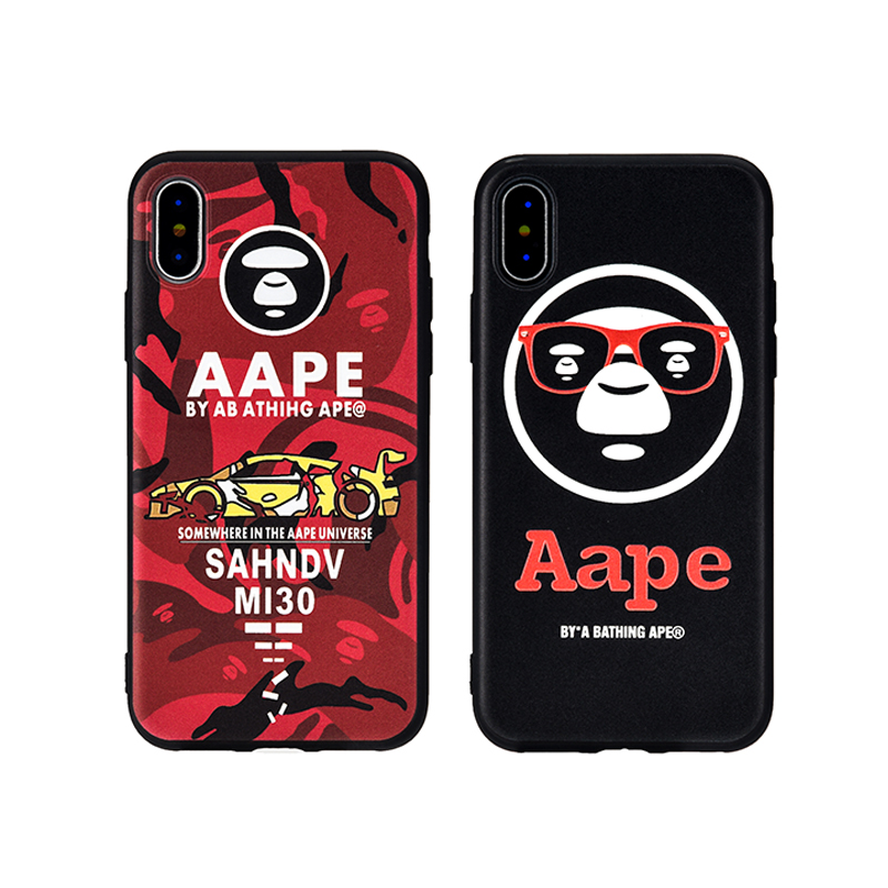 Aape iphone x/テンケース ブランド個性