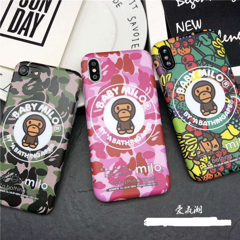 iphone x/8 プラスケース Bapeエーエイプ