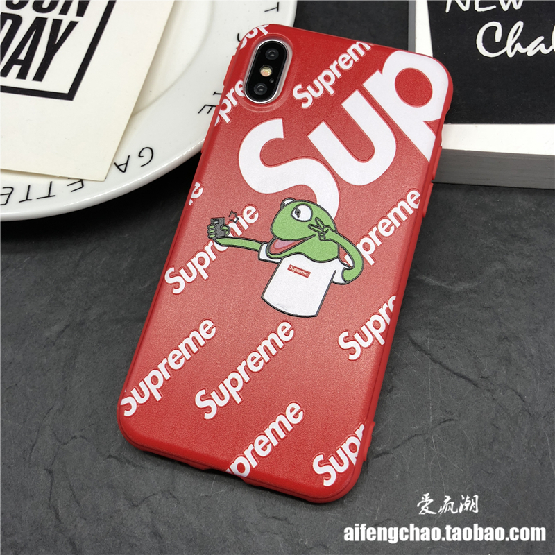 iphone x/8 プラスケース ブランドシュプリーム