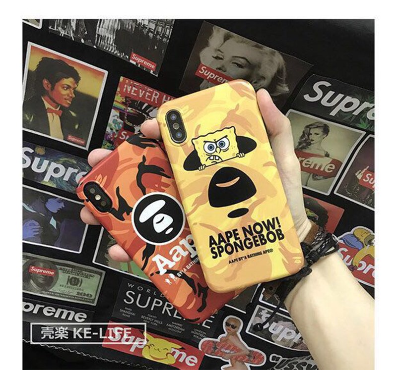 エーエイプ iphone 8/9/x plusケース ブランド人気