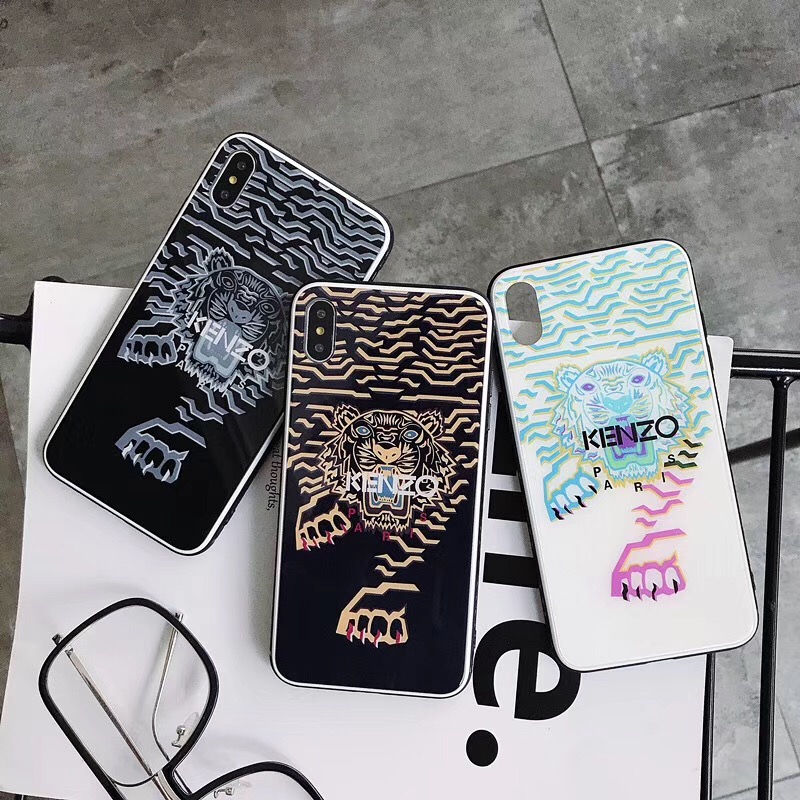 KENZO iphone xr/xs maxケース ブランド虎頭付き