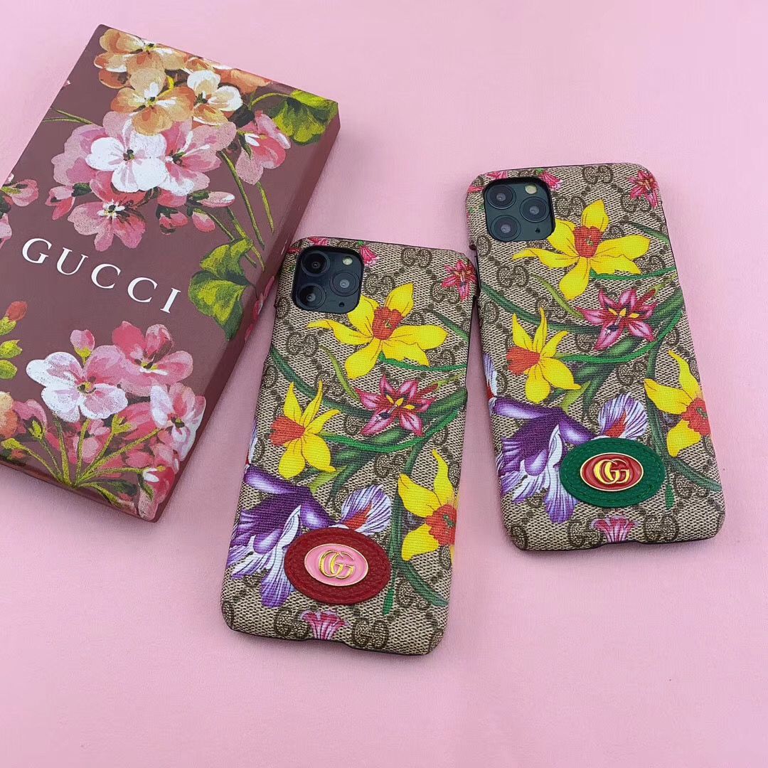 ブランド iphone x/8/7 plusケースグッチ 花柄