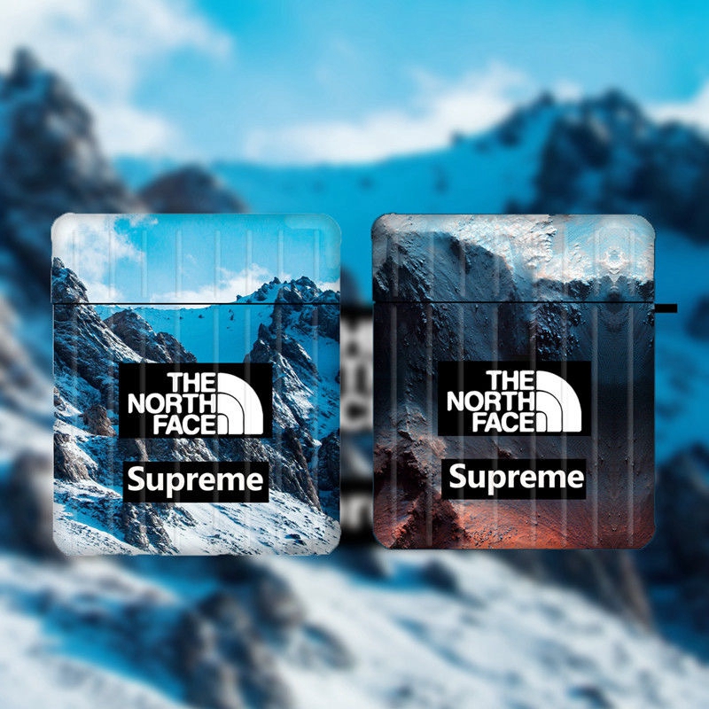 シュプリームxノースフェイスコラボAirpods 2/1ケースブランド