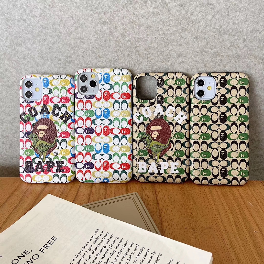 個性人気 Galaxy s20/s20 plusケースコーチ x BAPEコラボ