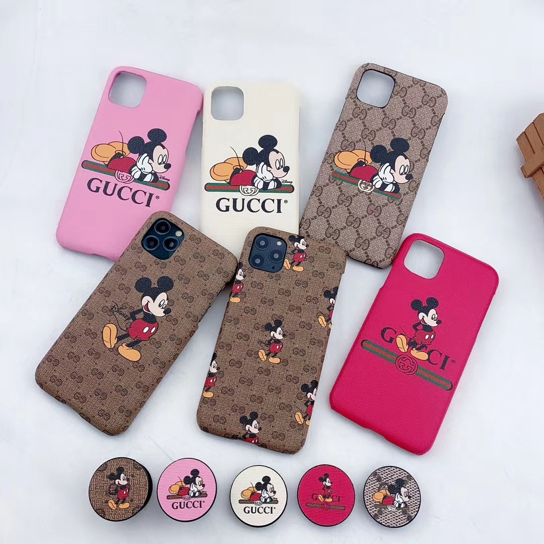可愛いミッキー付きgalaxy s22 ultraケース グッチ