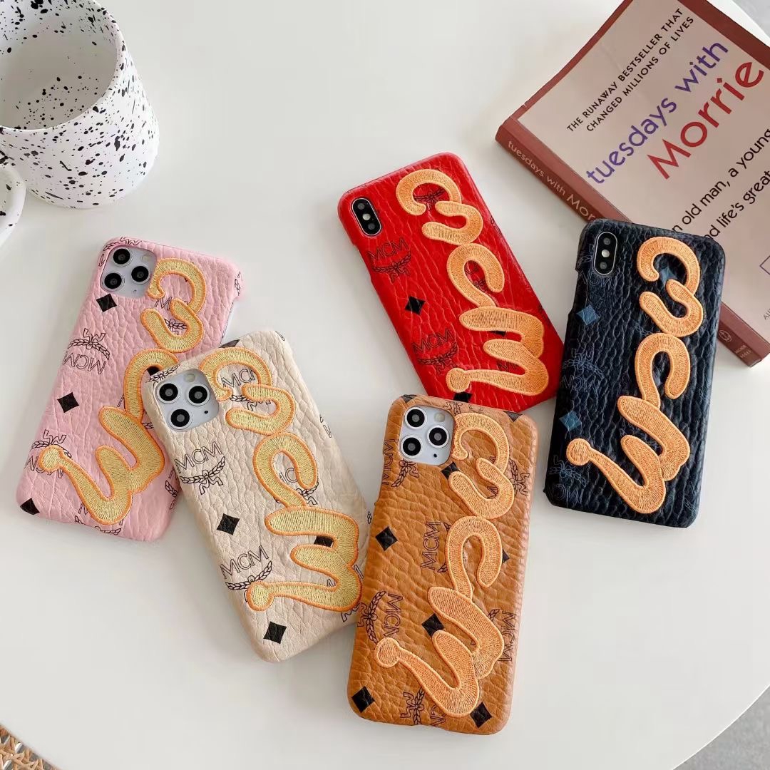 精緻刺繍iphone12/12 pro maxケース MCM エムシーエム