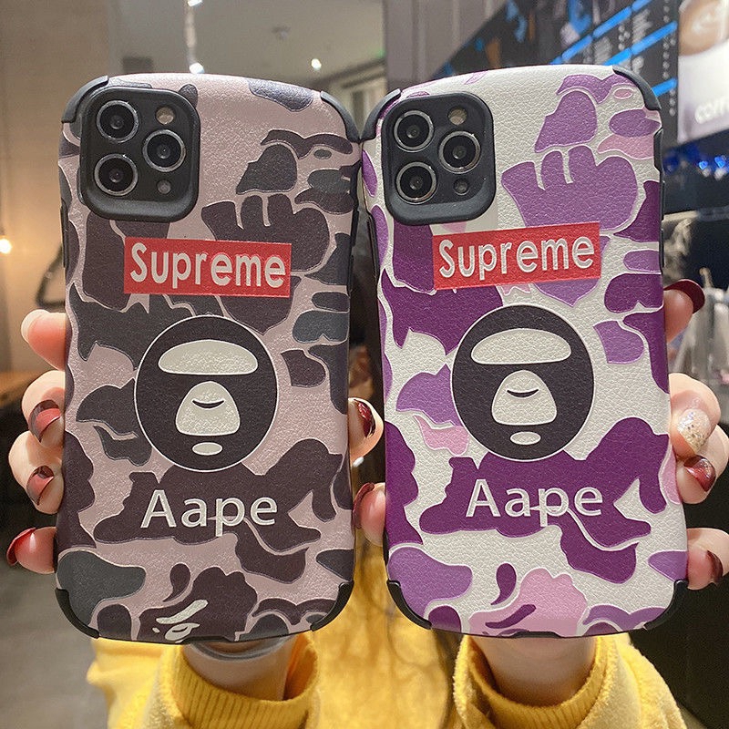 iphone12/12 pro maxケース supreme Aapeコラボ個性