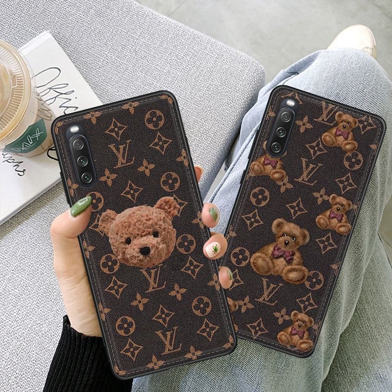 xperia10 iii/1 iii/5 iiiケース ルイヴィトン可愛いくまちゃん付き