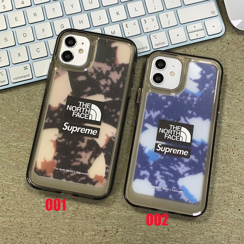 iphone13/13 pro maxケースシュプリームザノースフェイスコラボ