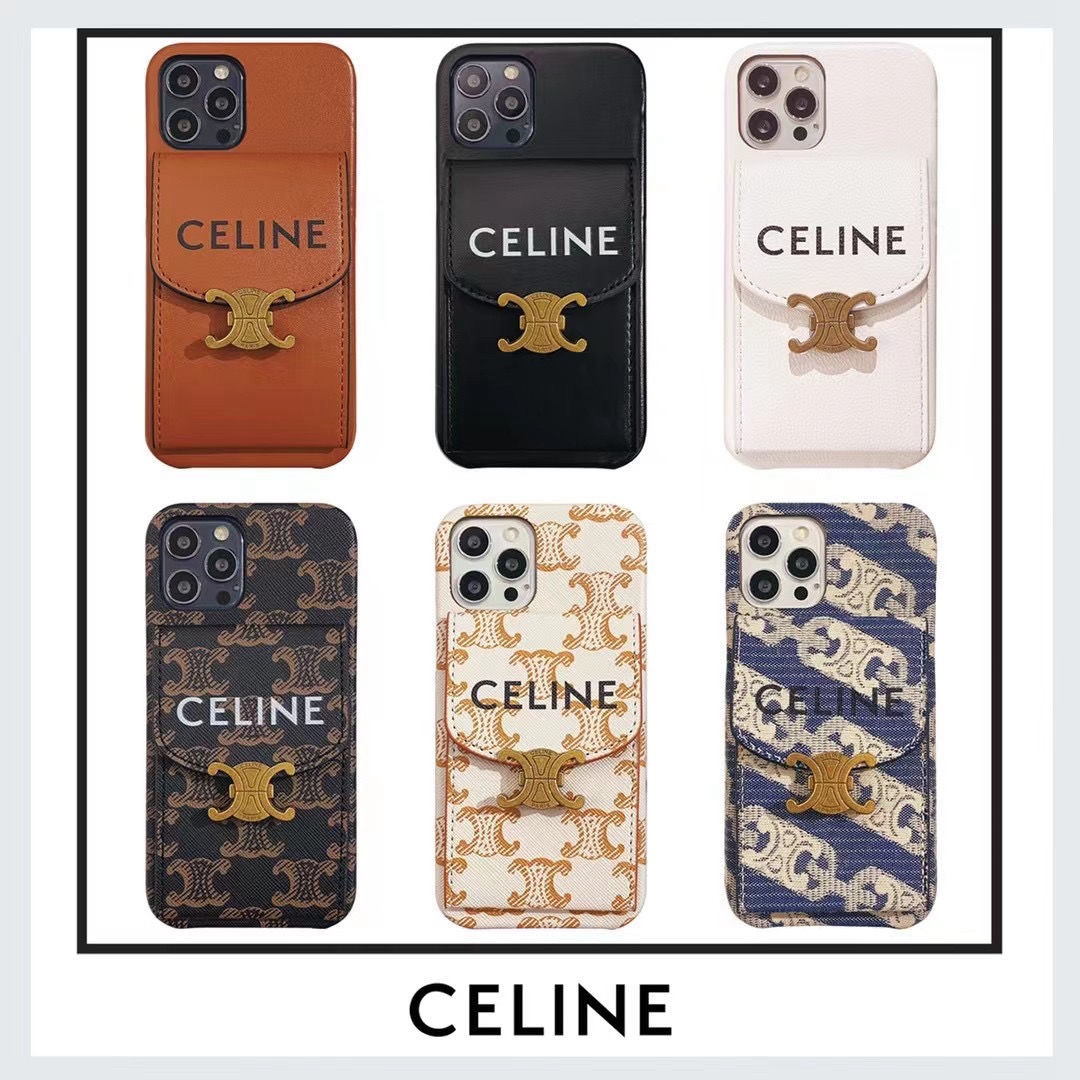 celine iphone12/12 pro maxケース カード入れ
