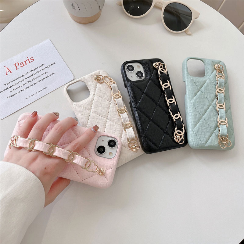 chanel iphone14 pro/14plusケースハンドベルト付き