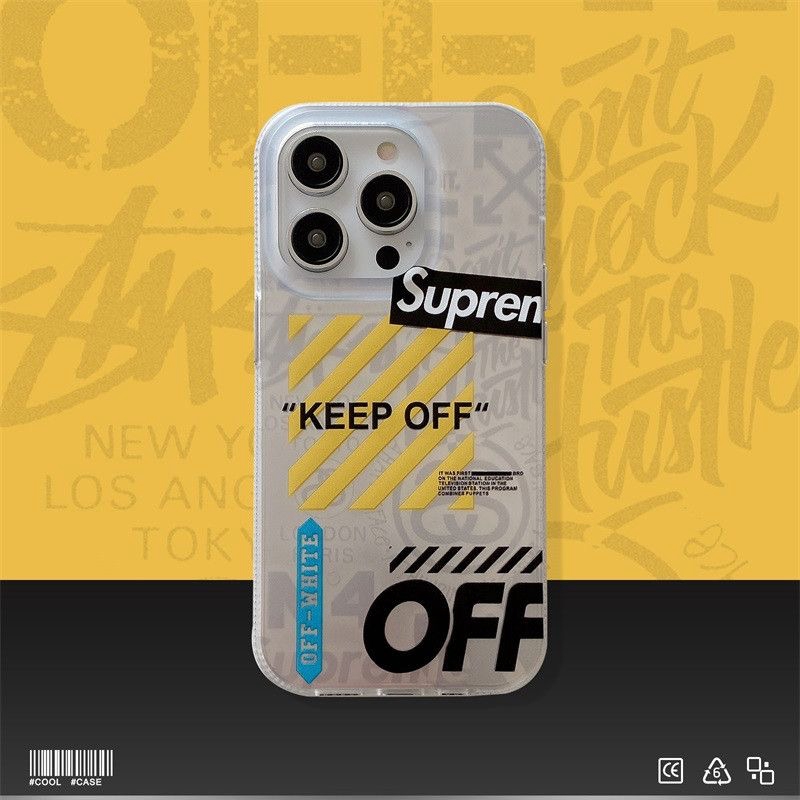 off-white iphone13 pro/12pro maxケースソフト耐衝撃