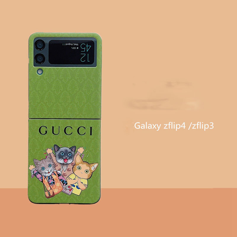 galaxy z flip3 5Gケースグッチ折りたたみ