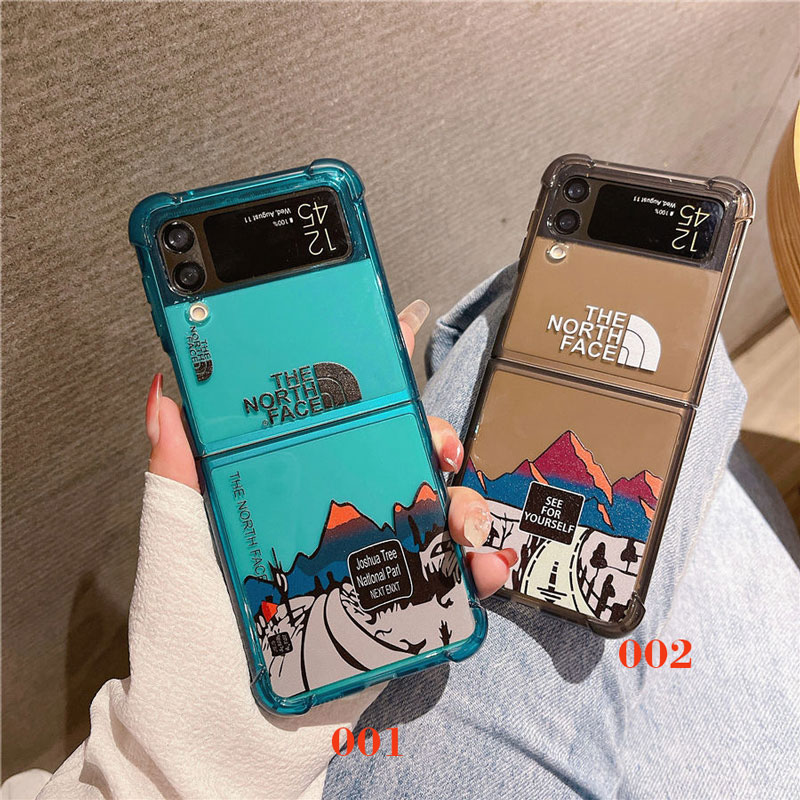 the north face galaxy z flip4ケース個性人気