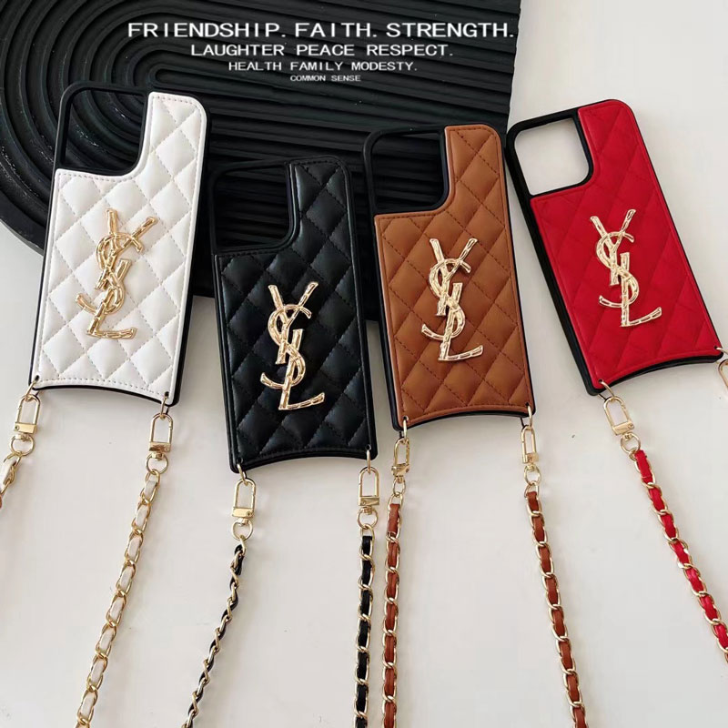 ysl iphone14proケースサンローランショルダーストラップ付き