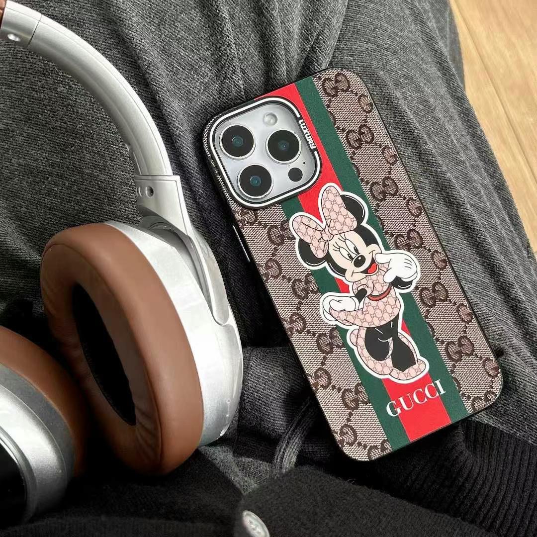かわいいiphone16 proケースミニーミッキーグッチコラボ
