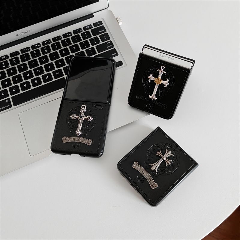 chrome hearts galaxy z flip5ケース個性人気