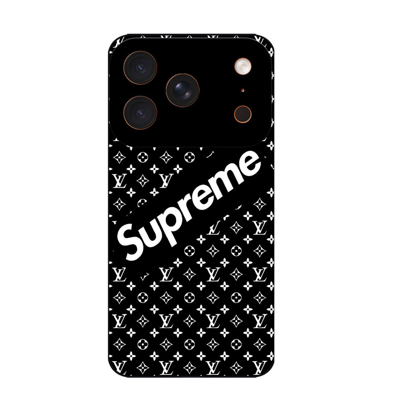 シュプリームヴィトンコラボアイフォン17プロケースガラス表面